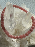 Rhodochrosite Crystal Bead Bracelet