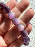 Gem Lepidolite Bead Crystal Bracelet