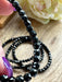 Black Obsidian Crystal Bead Faceted Bracelet