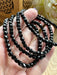 Black Obsidian Crystal Bead Faceted Bracelet