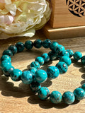 Chrysocolla Crystal Bead Bracelet