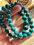 Chrysocolla Crystal Bead Bracelet