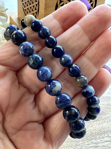 Sodalite Crystal Bead Bracelet