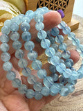 Aquamarine Crystal Bead Bracelet