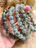 Moss Agate Crystal Bead Bracelet