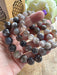 Black Flower Agate Crystal Bead Bracelet