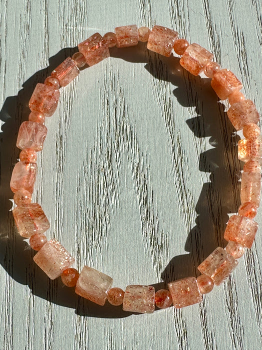  Golden Sunstone Bead Bracelets 