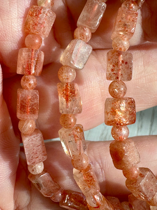  Golden Sunstone Bead Bracelets 