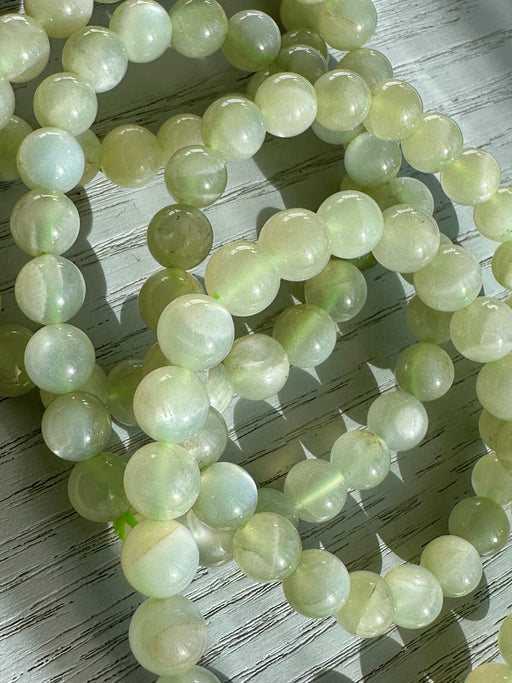 Green Moonstone (Garnierite) Bead Bracelet 