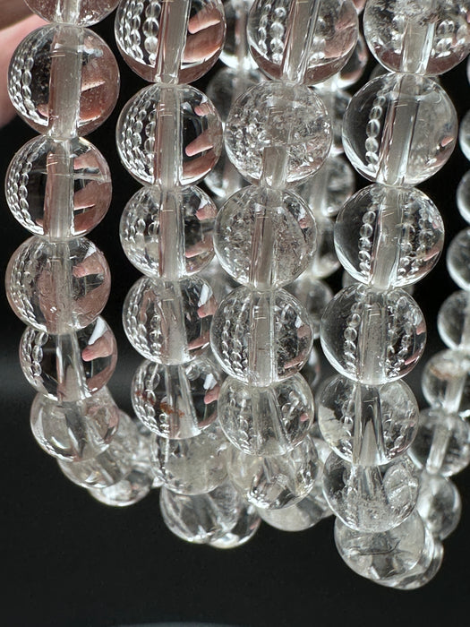 High Quality Clear Quartz 7mm Bead Bracelet 