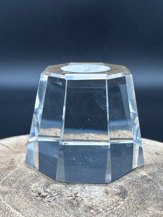 High Quality Elevated Octagonal Glass Sphere Stand with bevelled edges