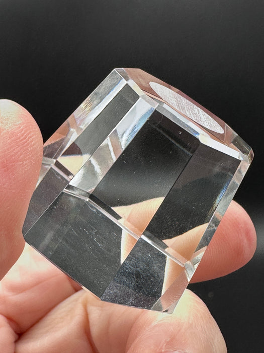 High Quality Elevated Octagonal Glass Sphere Stand with bevelled edges