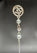 Rose Quartz Pendulum on silver coloured chain with chakra beads