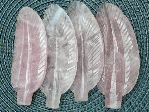 Hand Carved Crystal Feathers