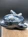 Black Agate Crystal Whale Carving