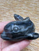 Black Agate Crystal Whale Carving