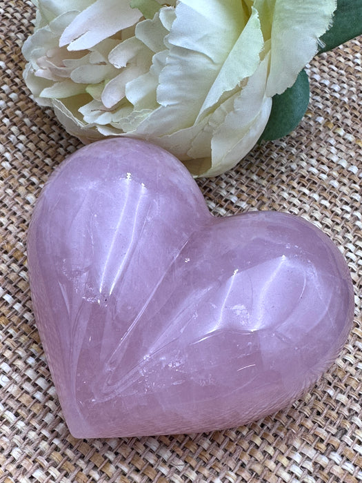 Rose Quartz Large Puffy Heart - 392gm