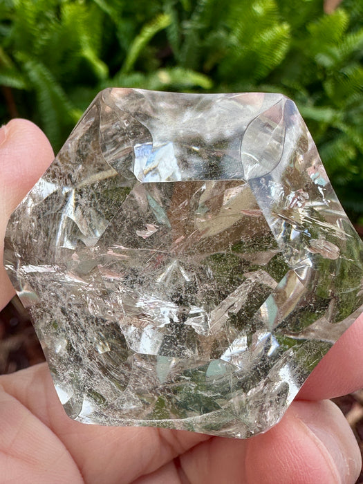 Light Smoky Quartz Tall Hand Carved Diamond