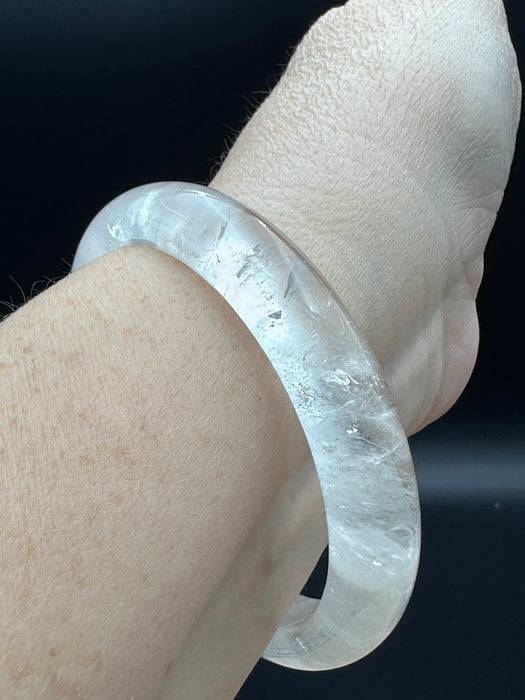 Clear Quartz Crystal Bangle