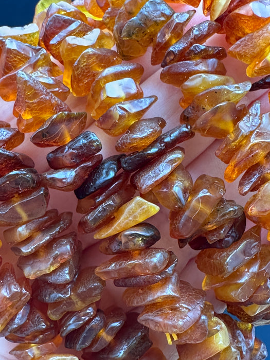 Amber Resin Chip Bracelet with larger size chip