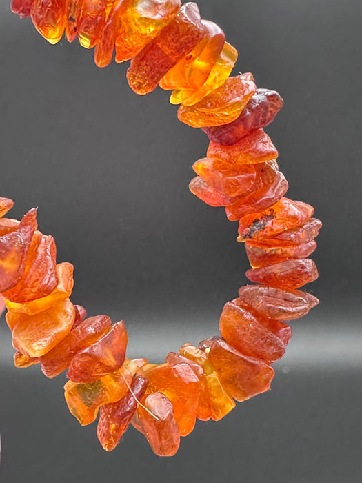 Amber Resin Chip Bracelet with larger size chip