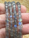 Flashy Labradorite Faceted Bead Bracelet - 5mm