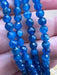 Blue Apatite Sparkling Faceted Bead Bracelet - 4mm