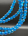 Blue Apatite Sparkling Faceted Bead Bracelet - 4mm