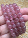 Rose Quartz Bead Bracelet - 9mm lovely deeper pink colour