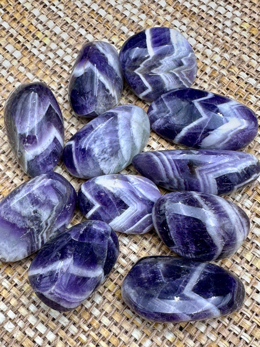 Dream Amethyst (Chevron Amethyst) Tumbled Stone