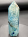 Blue Dyed Agate Point with sparkling Druzy