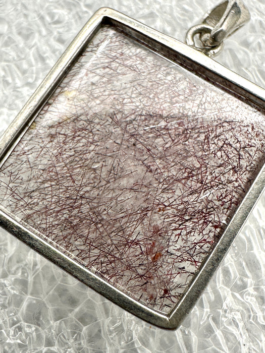 Super Seven Square Silver Pendant