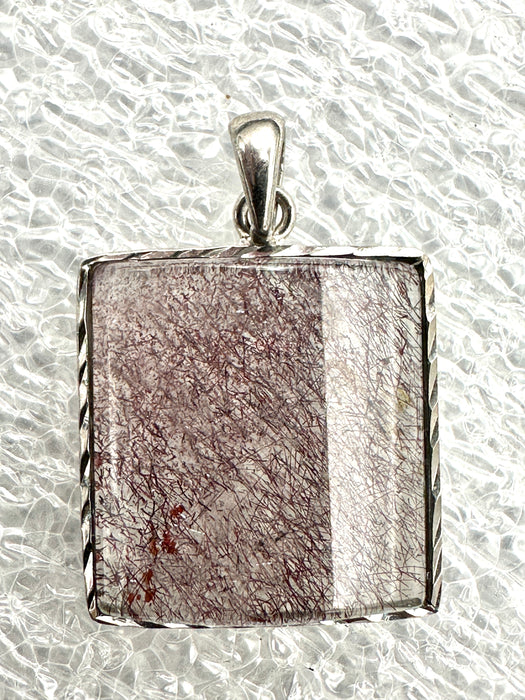 Super Seven Square Silver Pendant