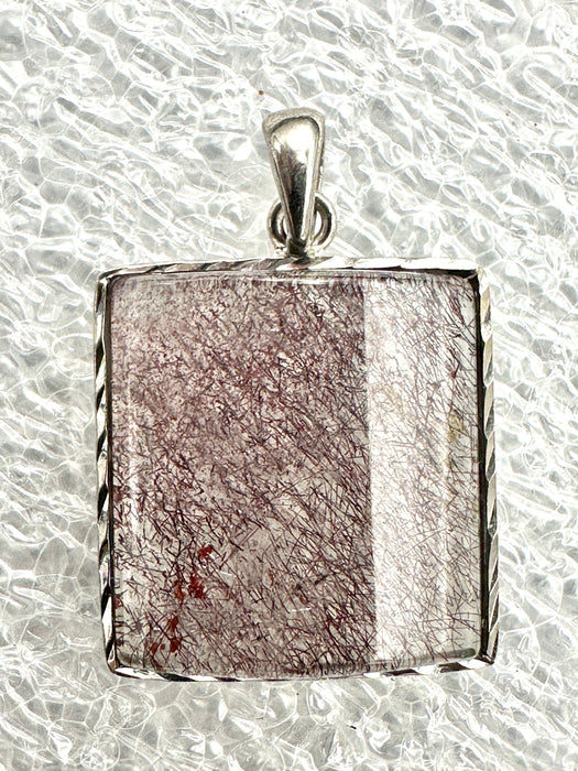 Super Seven Square Silver Pendant