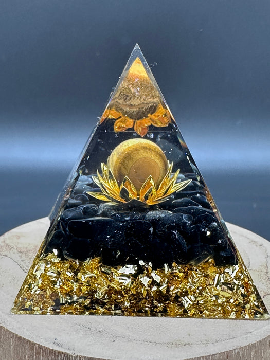 Tigers Eye Orgonite Pyramid Crystal