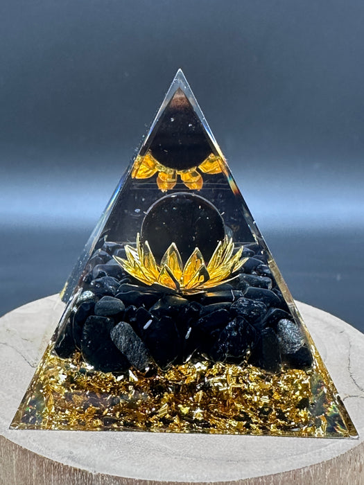 Orgonite Pyramid - Black Obsidian