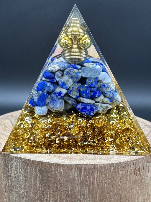Lapis Lazuli Copper Orgonite Pyramid Crystal