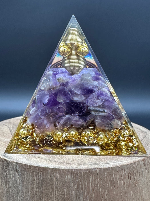 Amethyst Orgonite Pyramid Crystal