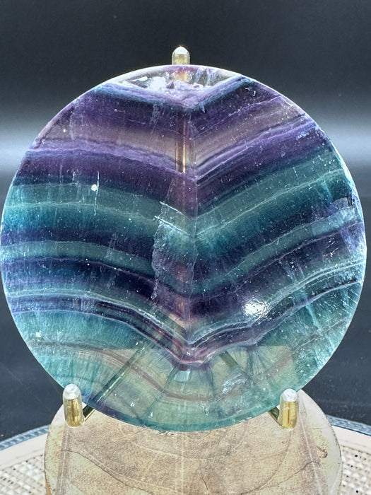 Rainbow Fluorite Coaster #1