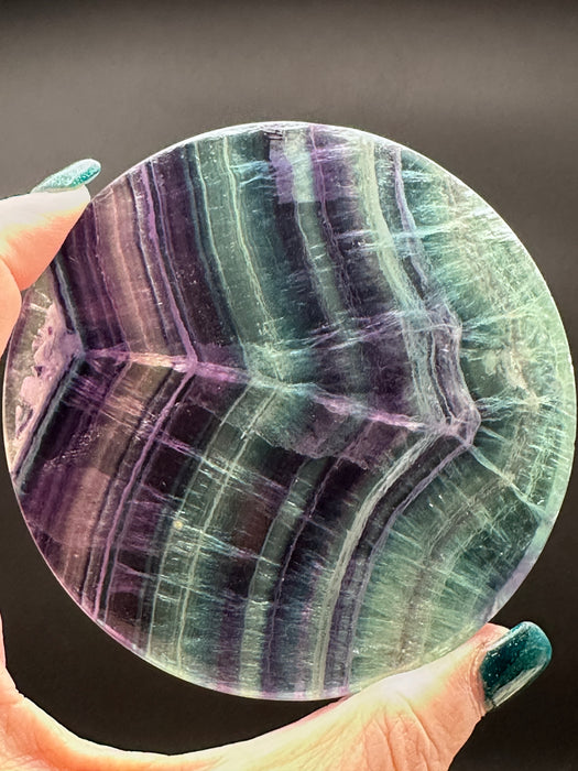 Rainbow Fluorite Coaster #1