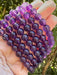 Amethyst Crystal Bead Bracelet Purple