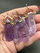 Gold Plated Amethyst Crystal Double Terminated Pendant Necklace