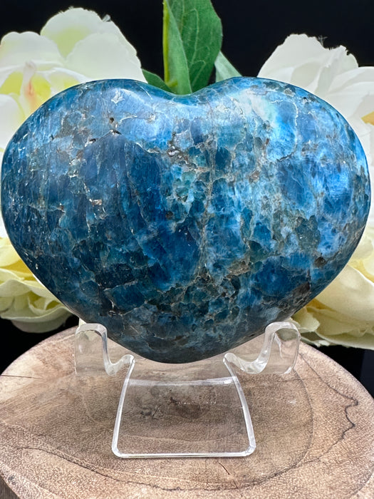 Blue Apatite Crystal Heart