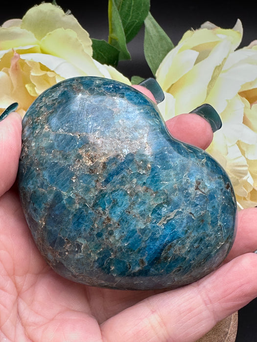 Blue Apatite Crystal Heart