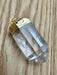 Gold Plated Clear Quartz Crystal Pendant Point Jewellery
