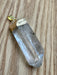 Gold Plated Clear Quartz Crystal Pendant Point Jewellery