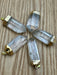Gold Plated Clear Quartz Crystal Pendant Point Jewellery