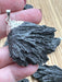 Black Kyanite Pendant Jewellery Crystal Silver Plated Brazil
