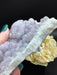 BOTRYOIDAL PURPLE FLUORITE ON QUARTZ WITH CHRYSOCOLLA