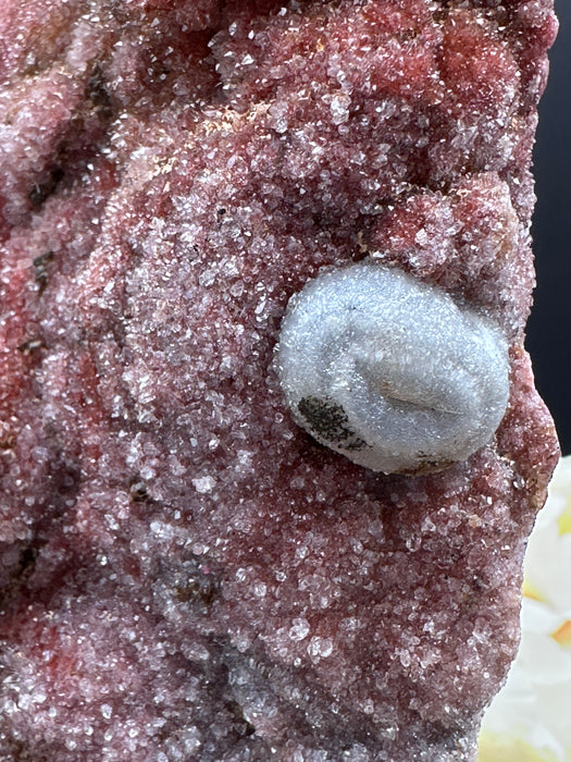 Red Chalcedony Raw Crystal Tower with super sparkling druzy 